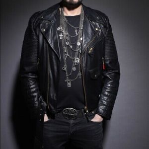 Trapstar London Leather Biker Jacket